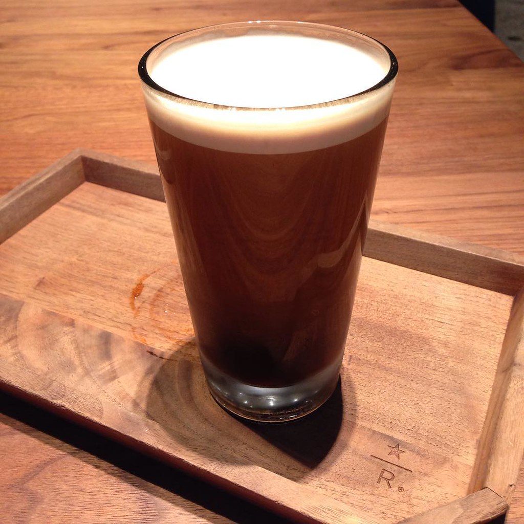 A glass of cold brew coffee over ice